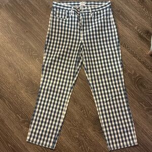EUC J Crew Gingham Vintage Straight Jeans